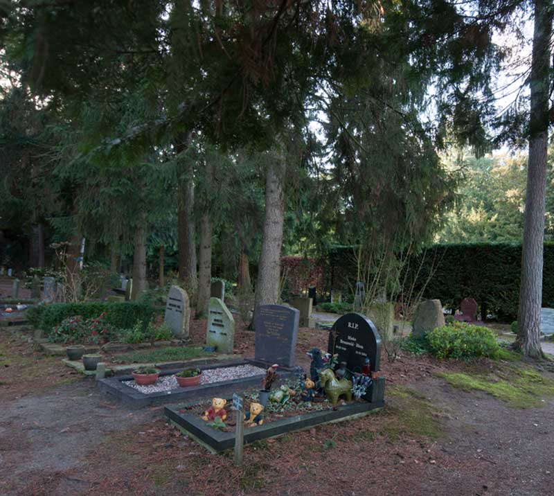 Natuurbegraafplaats Den en Rust, un cementerio llamado natural pero que claramente no cumple con los objetivos de estos.